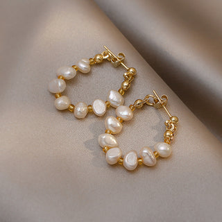 Women Fashion OL Baroque Pearl Earrings